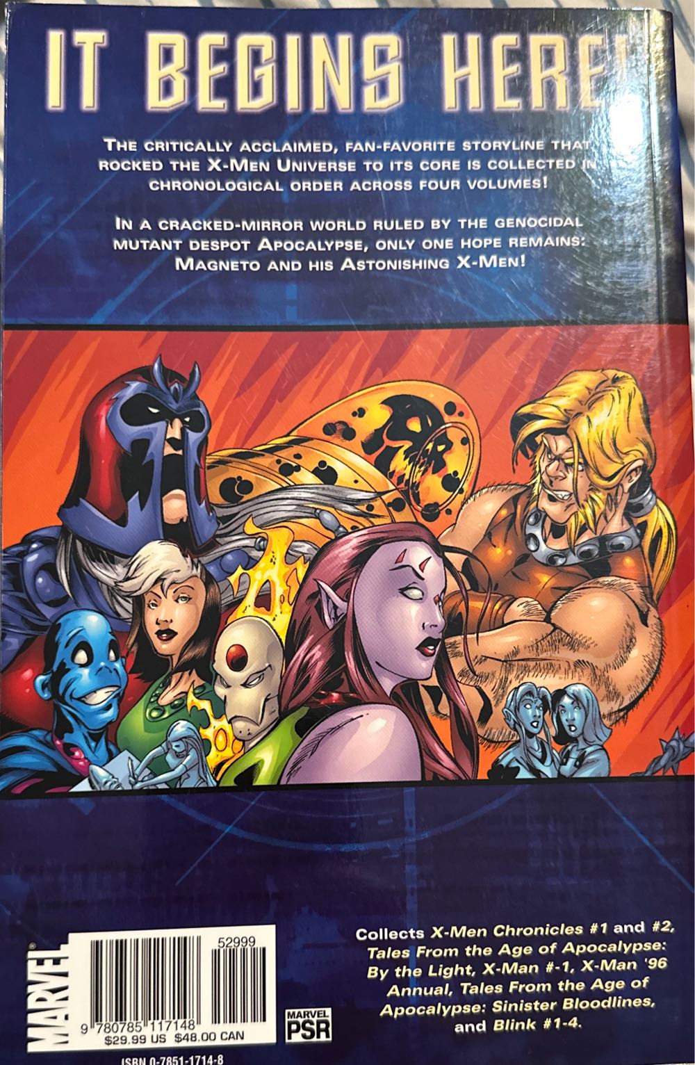 X-Men: Age Of Apocalypse TPB 1 - Marvel Comics (1 - Mar 2005) comic book collectible [Barcode 9780785117148] - Main Image 2