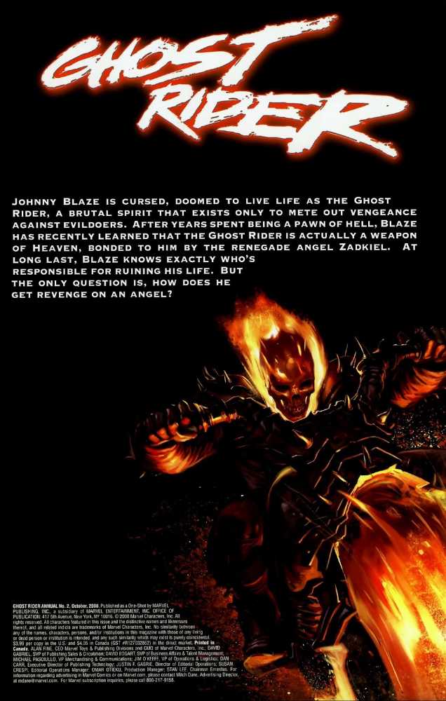 Ghost Rider: Annual 2009 - Marvel (2 - Oct 2008) comic book collectible [Barcode 759606064298] - Main Image 2