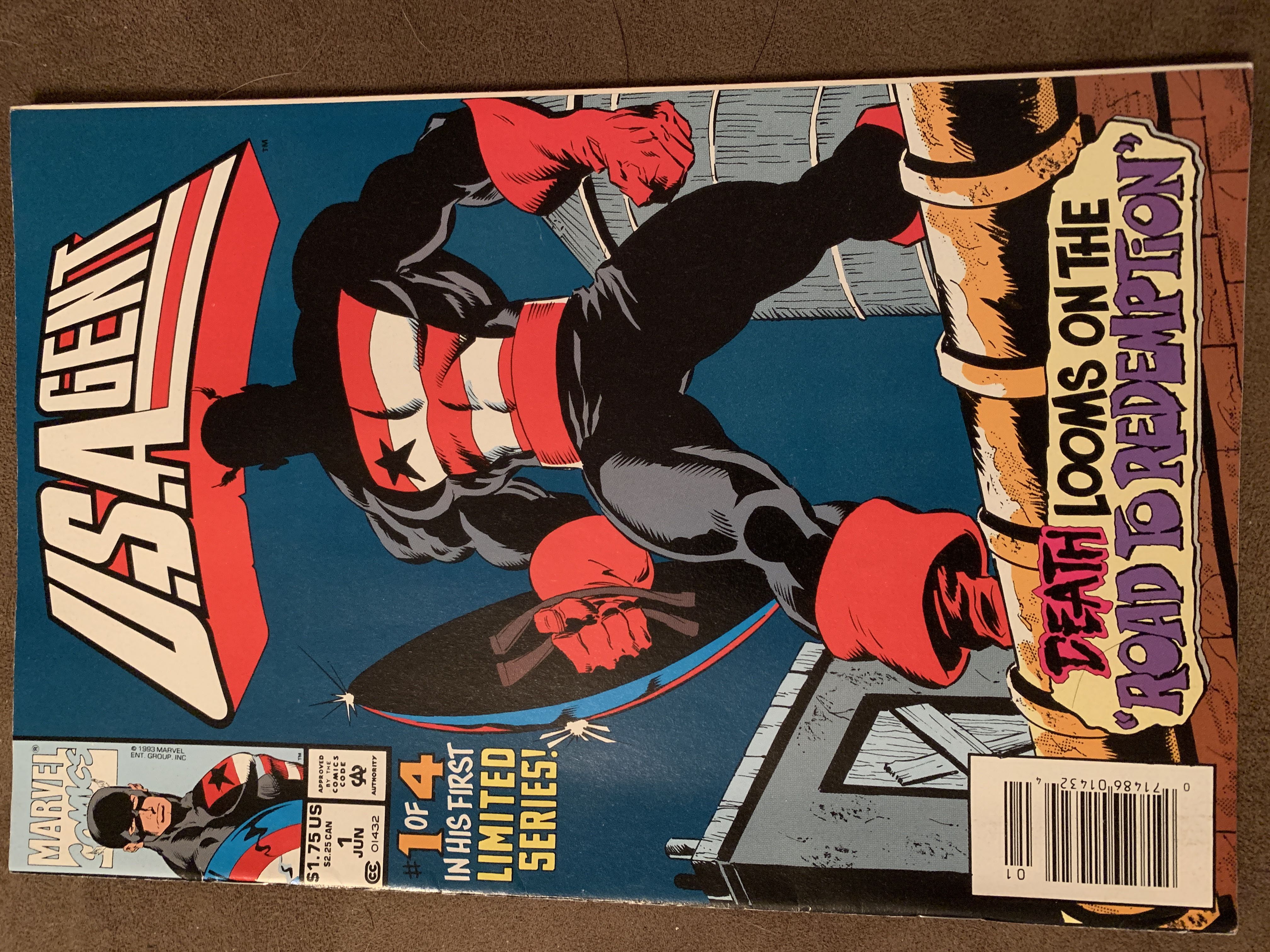 U.S.Agent - Marvel (1 - Jun 1993) comic book collectible [Barcode 071486014324] - Main Image 2