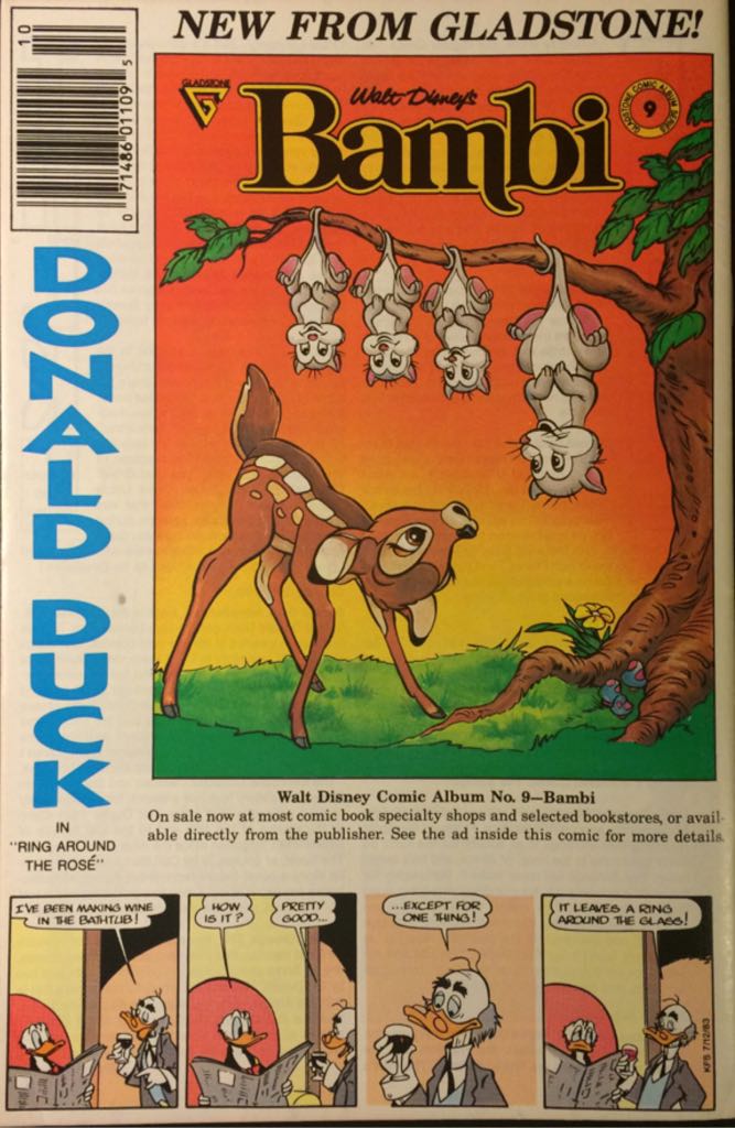 Ducktales, Disney’s - Gladstone (1 - Oct 1988) comic book collectible [Barcode 07148601109510] - Main Image 2
