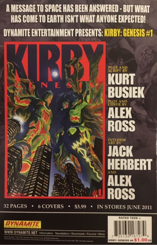 Kirby: Genesis - Dynamite Entertainment (0 - Dec 2011) comic book collectible [Barcode 725130167279] - Main Image 2