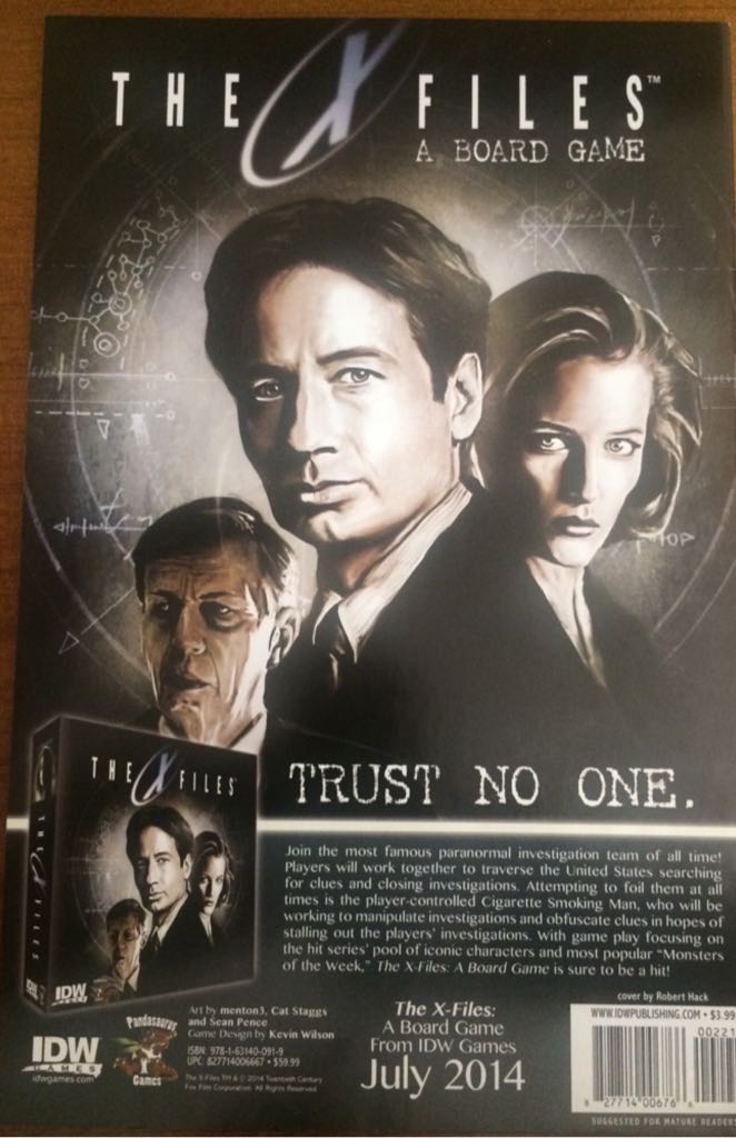 The X-files - IDW (2 - 08/2014) comic book collectible [Barcode 82771400676600221] - Main Image 2