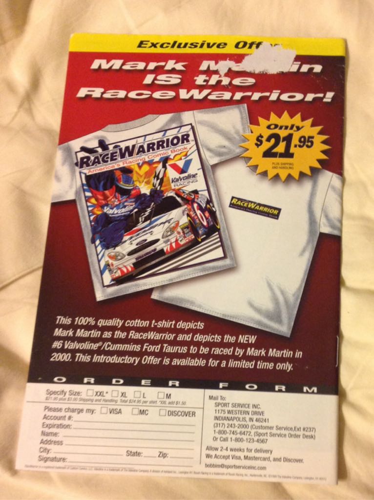 RaceWarrior - Custom Comics (5 - Mar 2000) comic book collectible [Barcode 610625973285] - Main Image 2