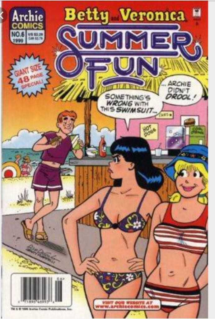Betty And Veronica Summer Fun - Archie Comics (6) comic book collectible [Barcode 762816469937] - Main Image 1