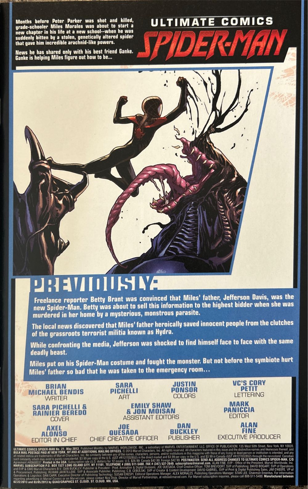 Ultimate Spider-Man (Vol.3) - Marvel Comics (21 - May 2013) comic book collectible [Barcode 75960607612302111] - Main Image 3