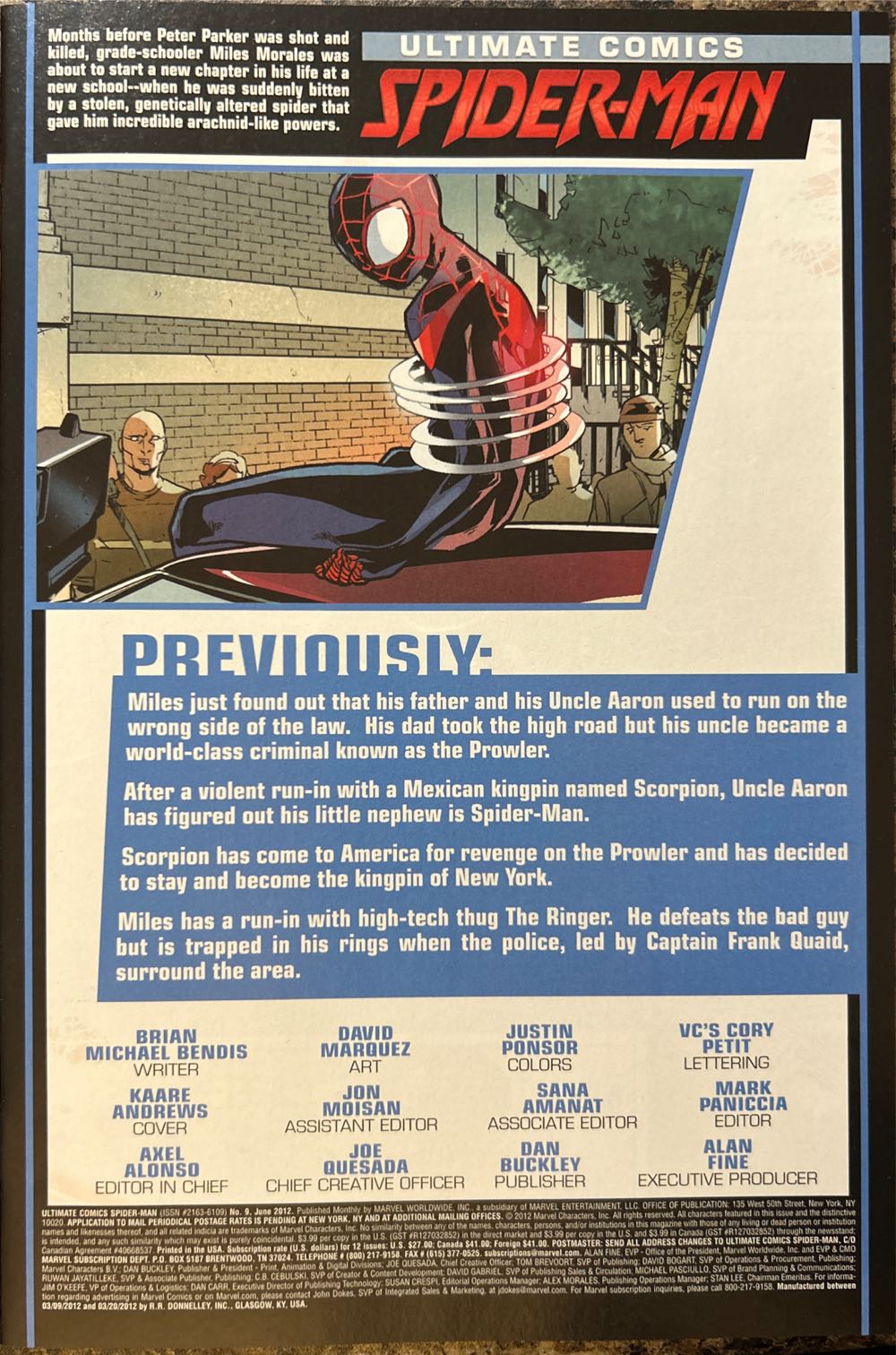 Ultimate Spider-Man (177) Ultimate Comics: All-New Spider-Man - Ultimate Marvel/Marvel Comics (9 - Jun 2012) comic book collectible [Barcode 75960607612300911] - Main Image 3