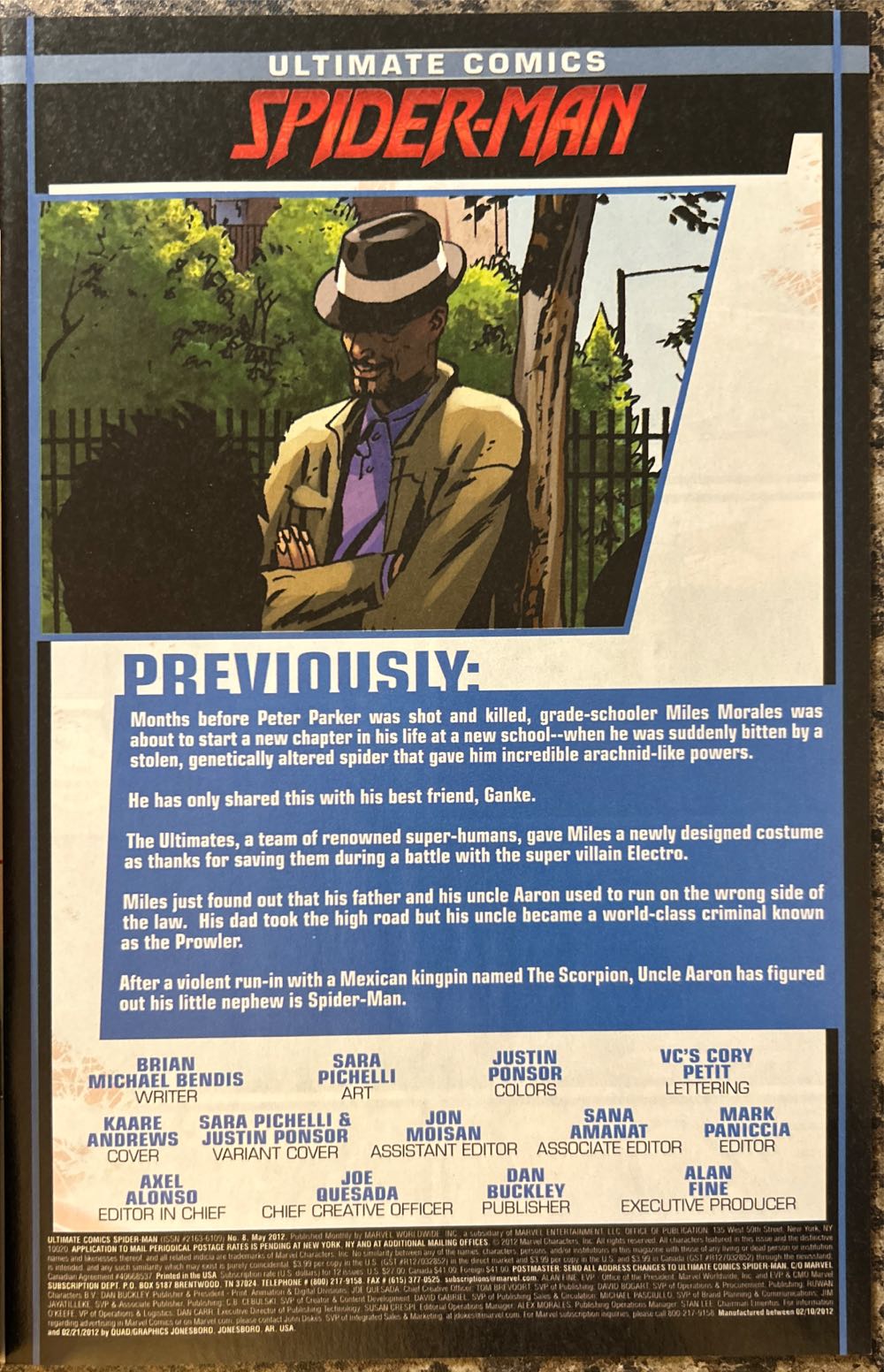 Ultimate Spider-Man (176) Ultimate Comics: All-New Spider-Man - Marvel Comics (8 - May 2012) comic book collectible [Barcode 75960607612300811] - Main Image 3