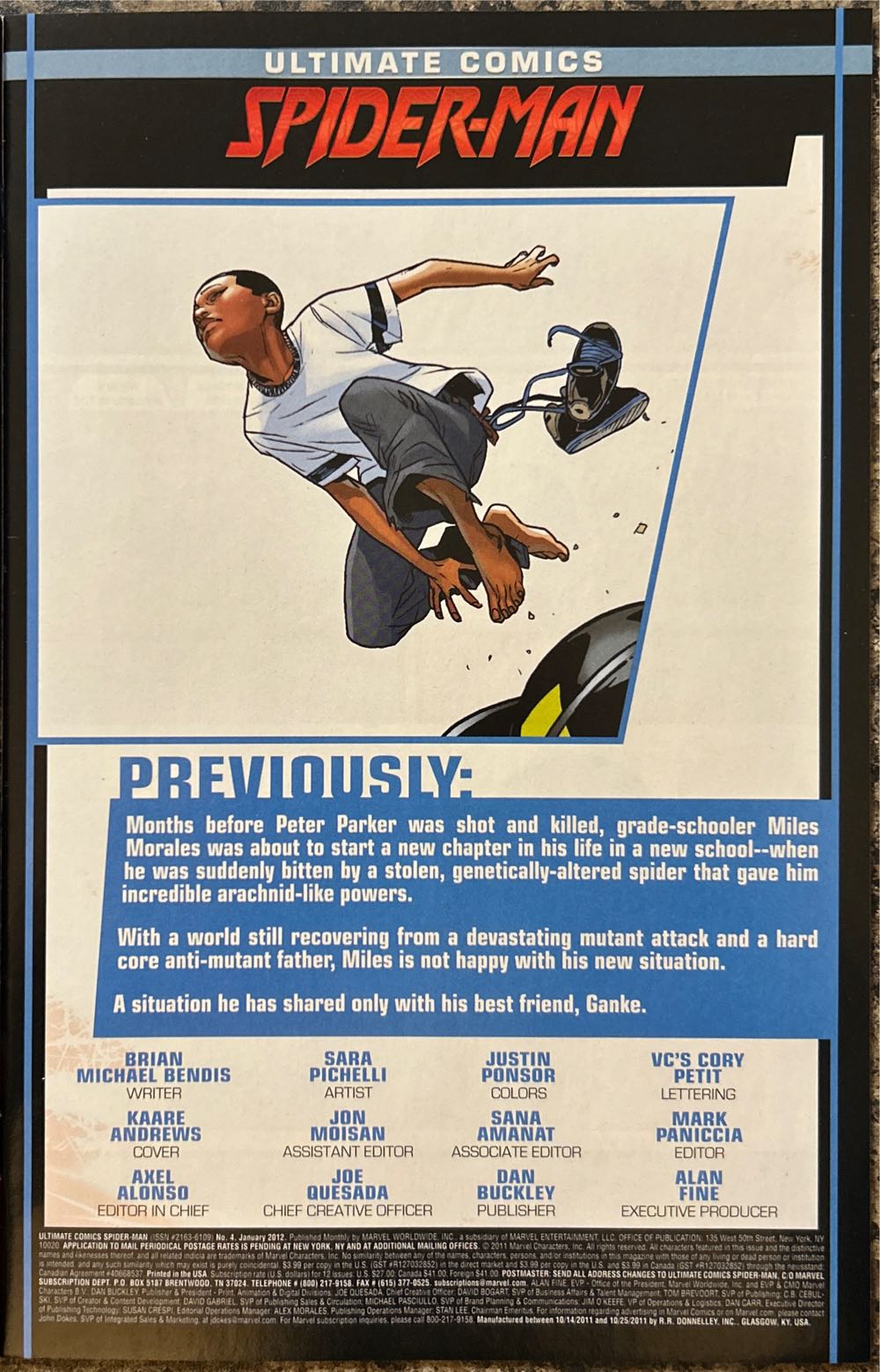 Ultimate Spider-Man (172) Ultimate Comics: All-New Spider-Man - Marvel Comics (4 - Jan 2012) comic book collectible [Barcode 75960607612300411] - Main Image 3