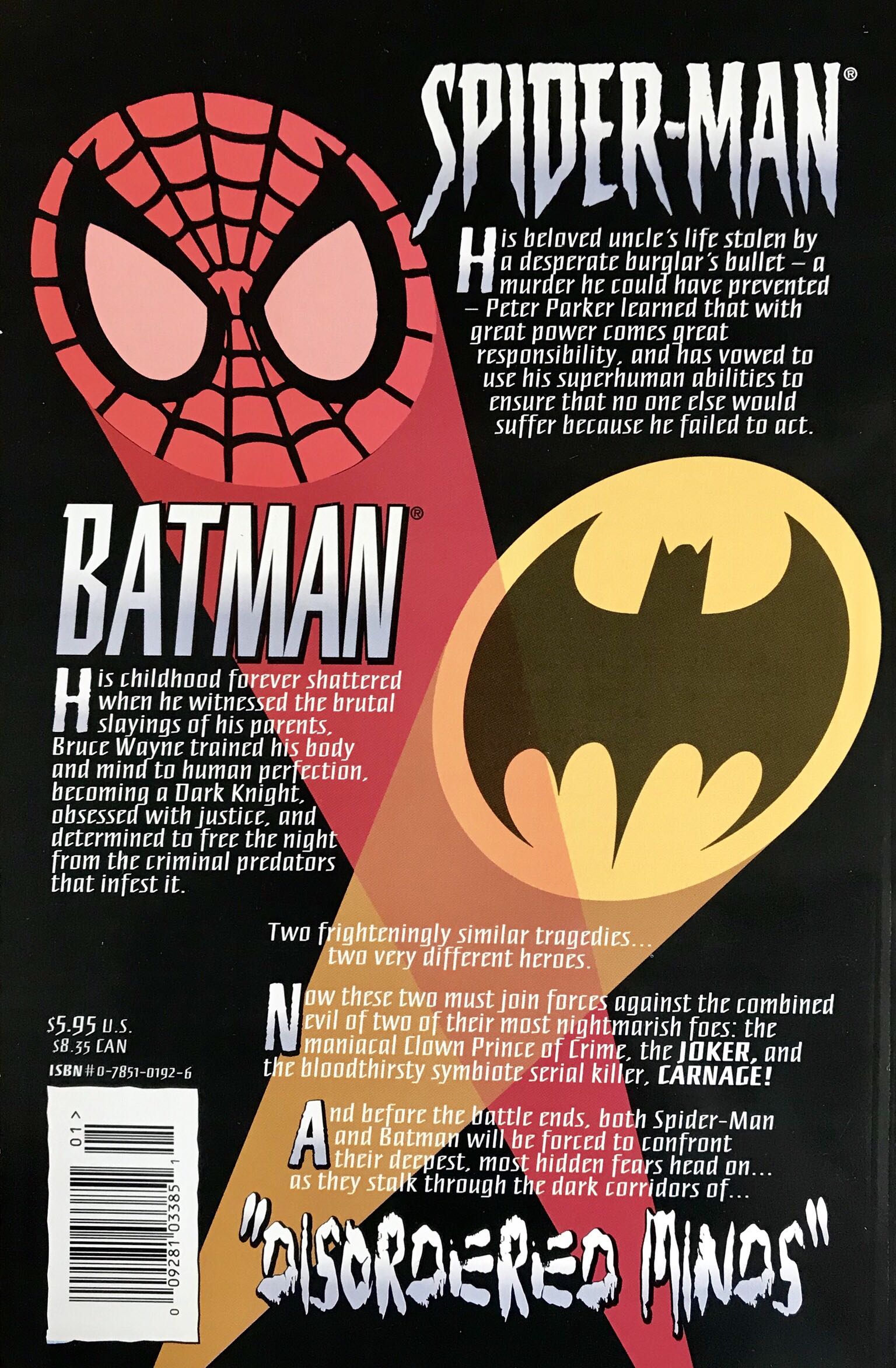 Spider-Man And Batman - Marvel/DC (1 - Sep 1995) comic book collectible [Barcode 719606033250] - Main Image 2