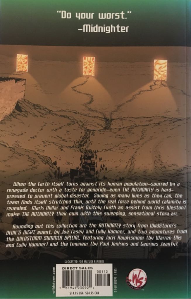 The Authority - Wildstorm (3 - Jul 2002) comic book collectible [Barcode 761941230924] - Main Image 2