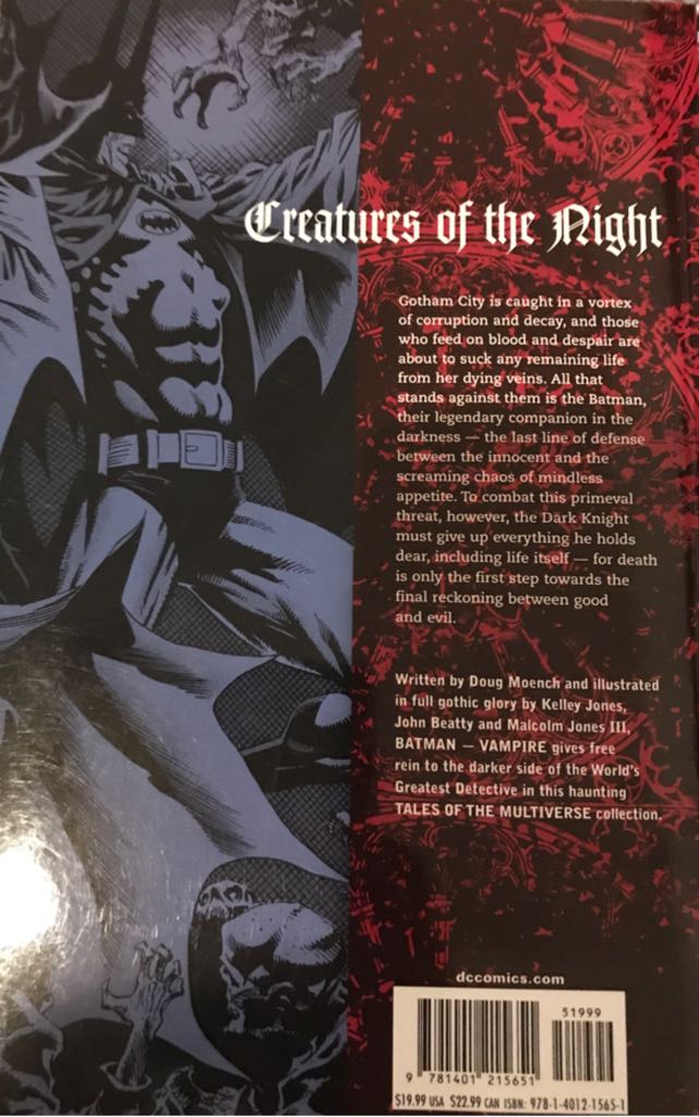 Batman: Vampire - DC Comics (Dec 2007) comic book collectible [Barcode 978140121565151999] - Main Image 2