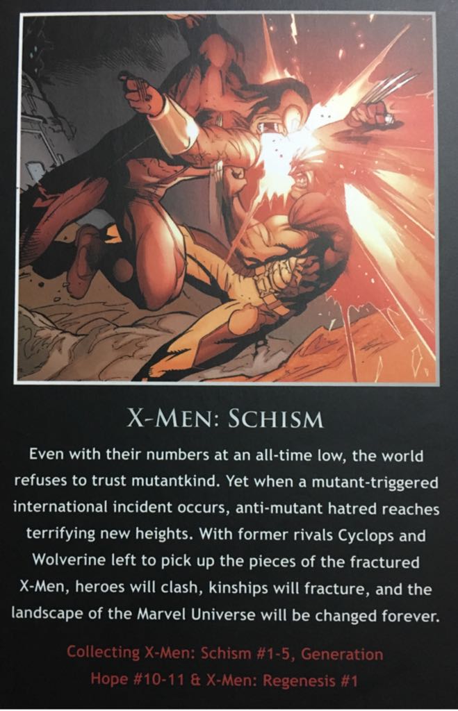 X-Men: Schism - Marvel Comics (72) comic book collectible [Barcode 977204908602472] - Main Image 2