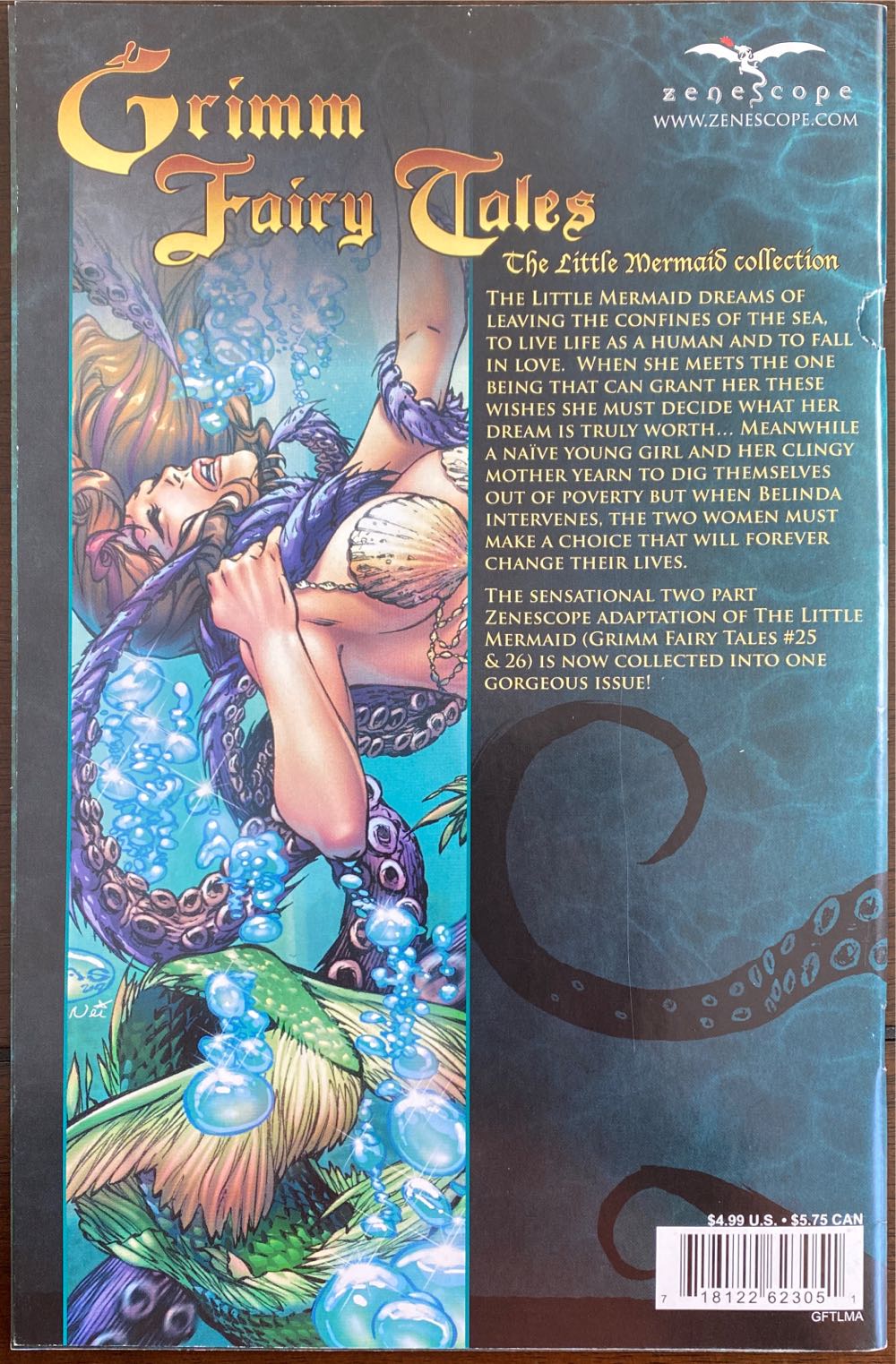 Grimm Fairy Tales Presents: The Little Mermaid - Zenescope Entertainment, Inc. (1 - Sep 2009) comic book collectible [Barcode 718122623051] - Main Image 2