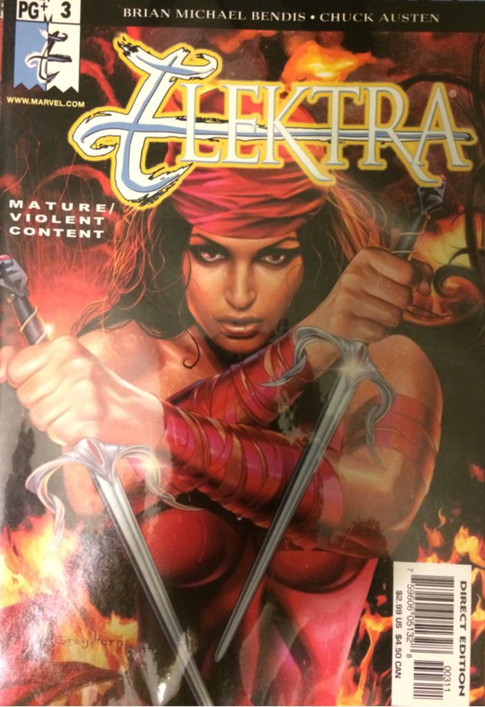 Elektra Vol 3 - Marvel Comics (3 - Nov 2001) comic book collectible [Barcode 75960605132800311] - Main Image 1