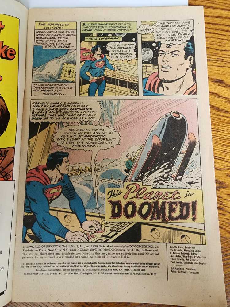 World Of Krypton Vol 1  (2) comic book collectible [Barcode 070989307285] - Main Image 2