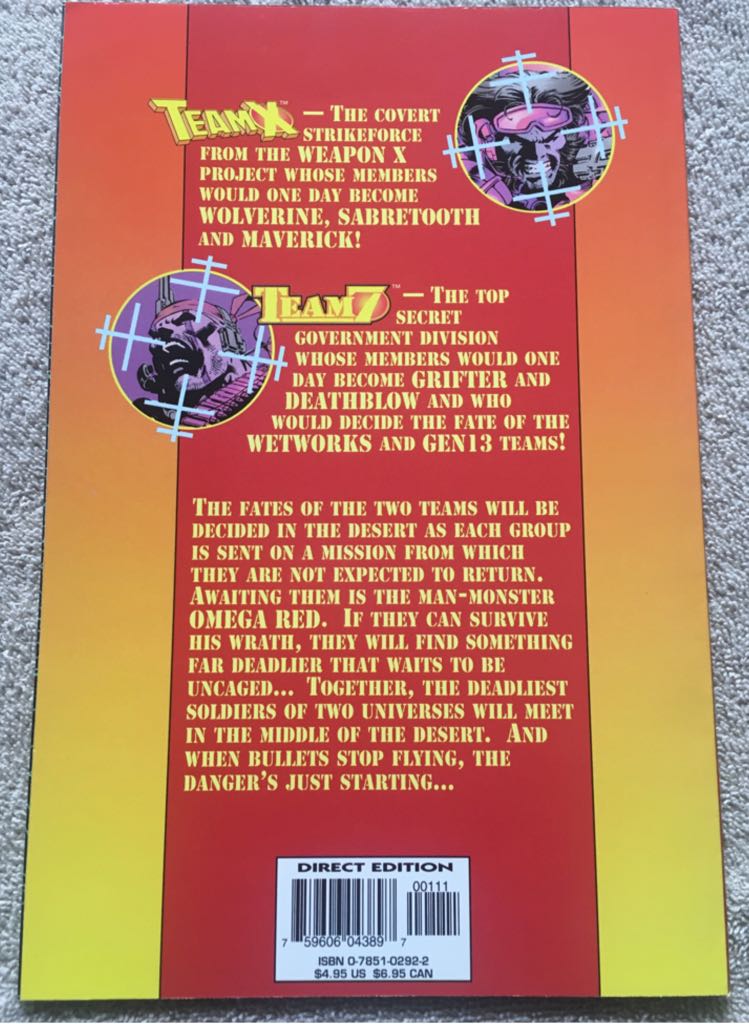 Team X Team 7 - Image / Marvel Comics (1 - Nov 1996) comic book collectible [Barcode 759606043897] - Main Image 2