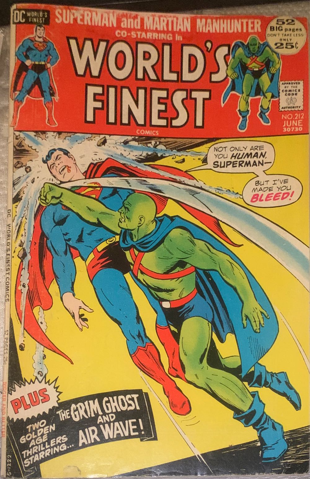 Worlds Finest Comics - DC Comics (212 - Jun 1972) comic book collectible [Barcode 070989307308] - Main Image 2