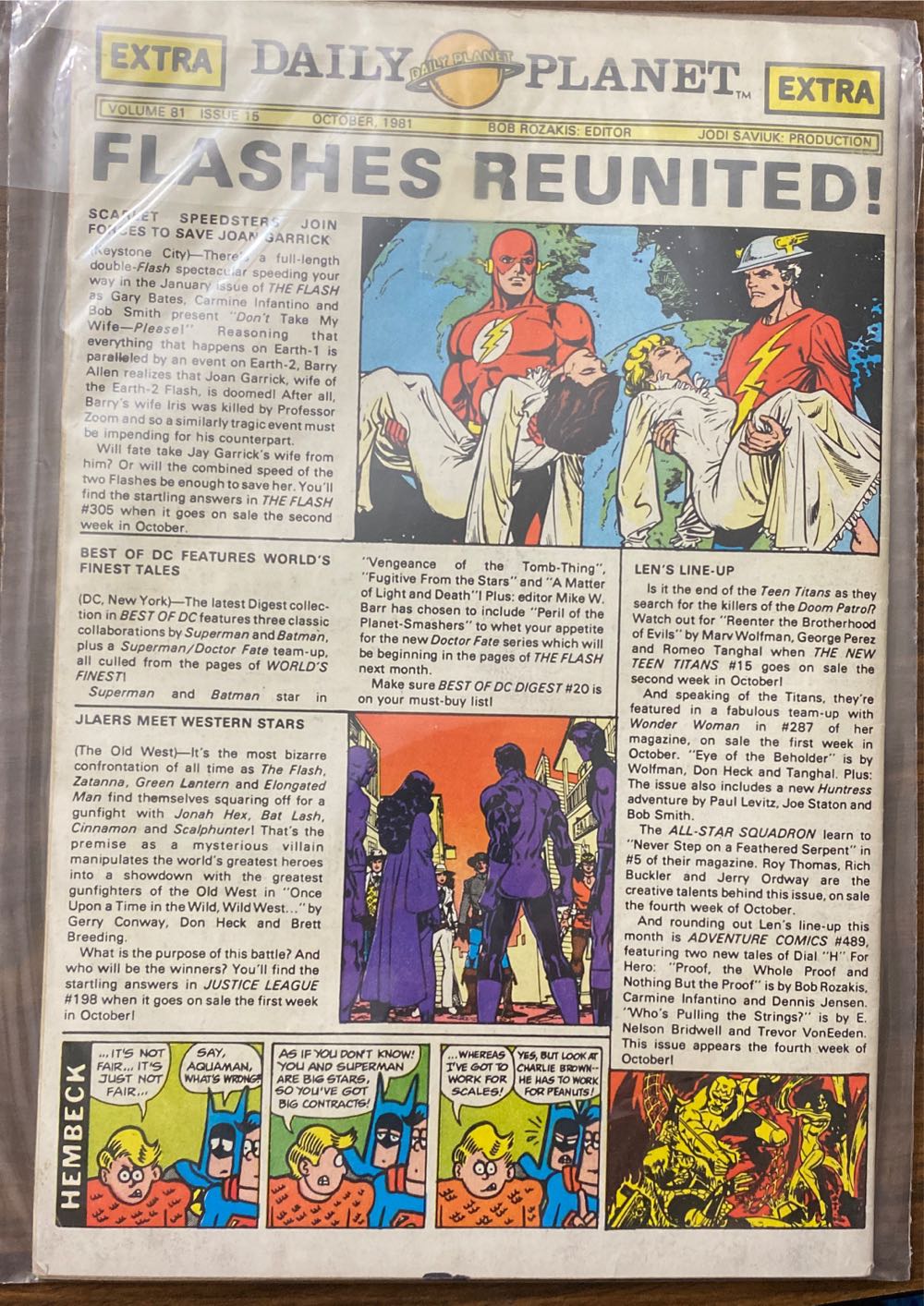 World’s Finest Comics - DC Comics (275 - Feb 1982) comic book collectible [Barcode 070989307308] - Main Image 2