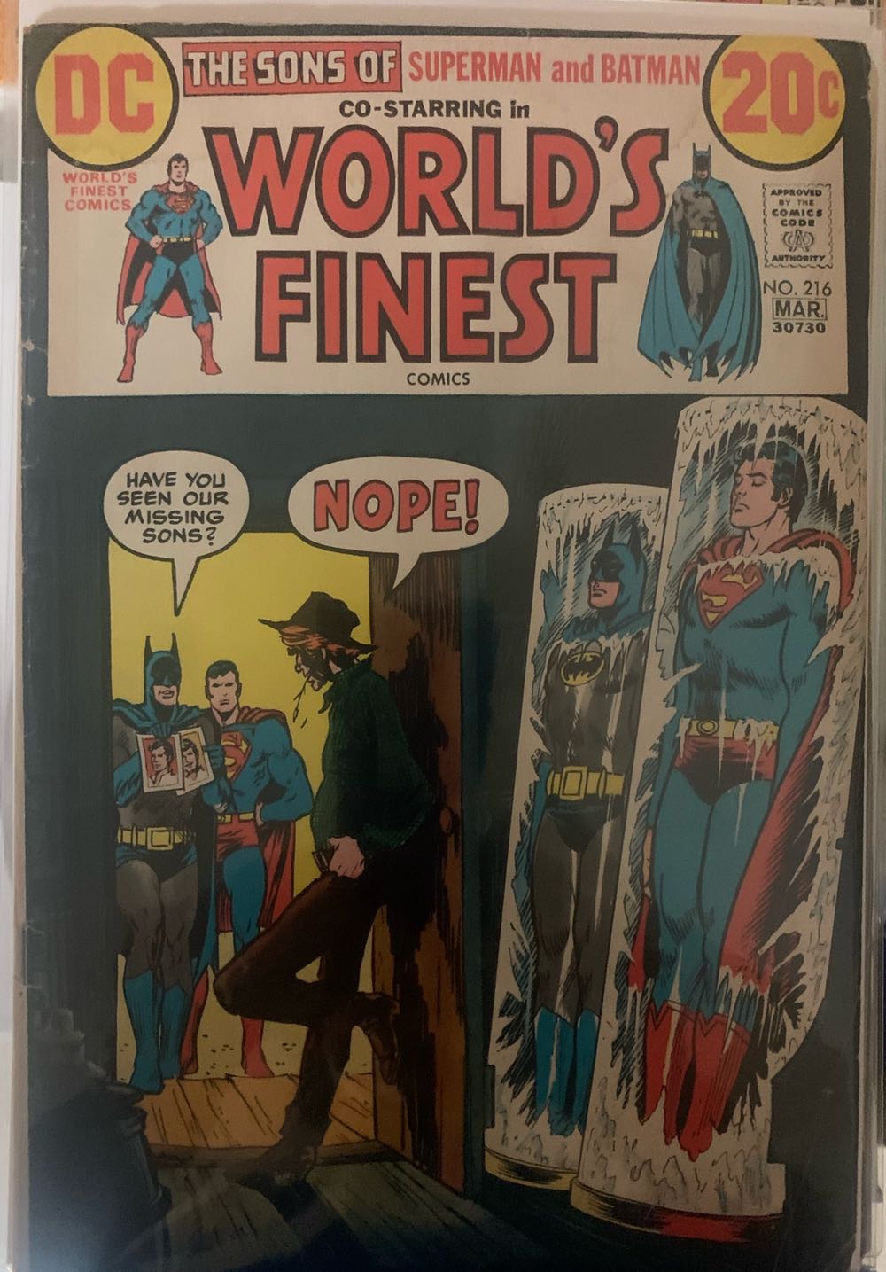 Worlds Finest Comics - DC (Detective Comics) (216 - Mar 1973) comic book collectible [Barcode 070989307308] - Main Image 2