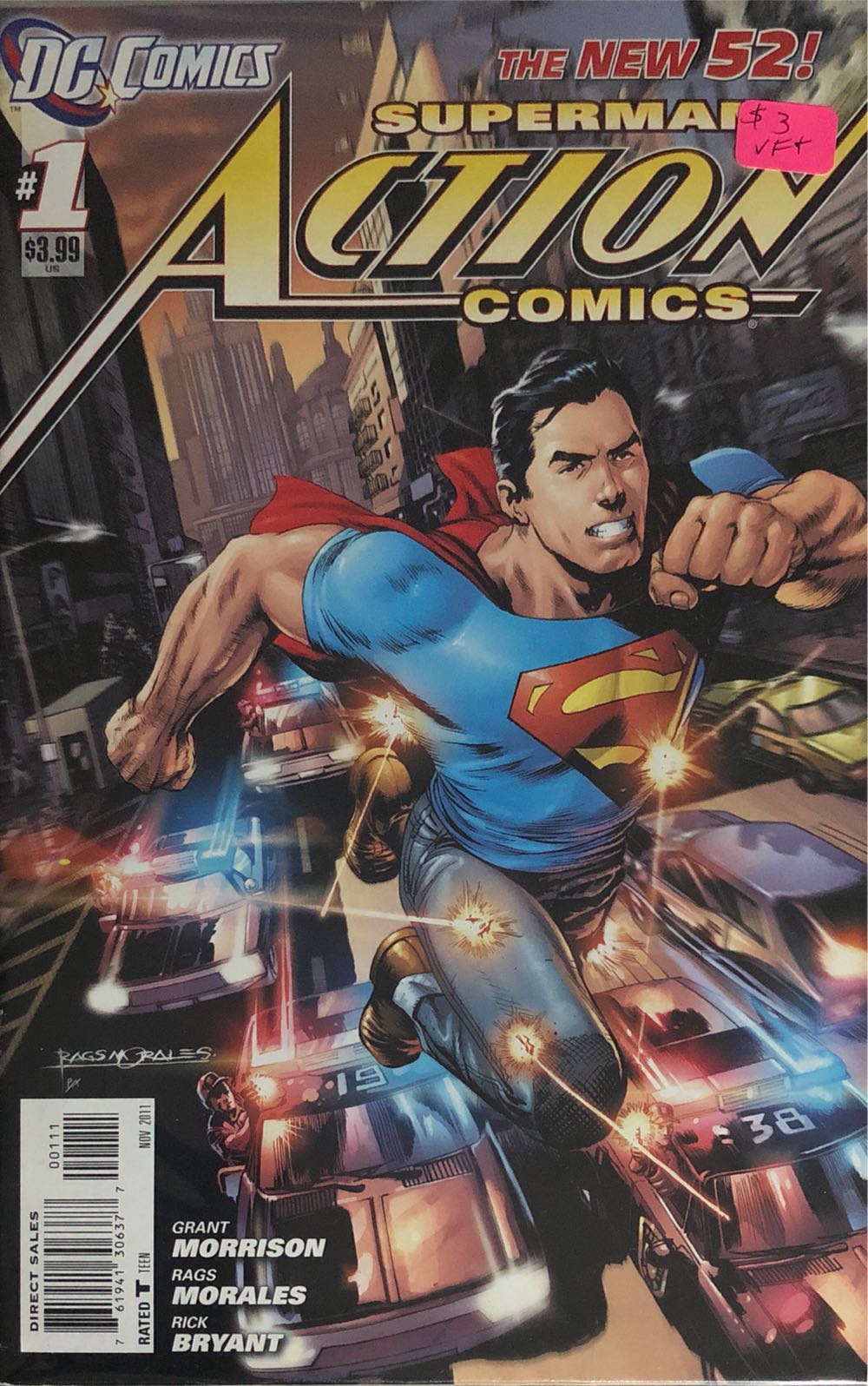 Action Comics - DC (1 - Nov 2011) comic book collectible [Barcode 76194130637700112] - Main Image 2