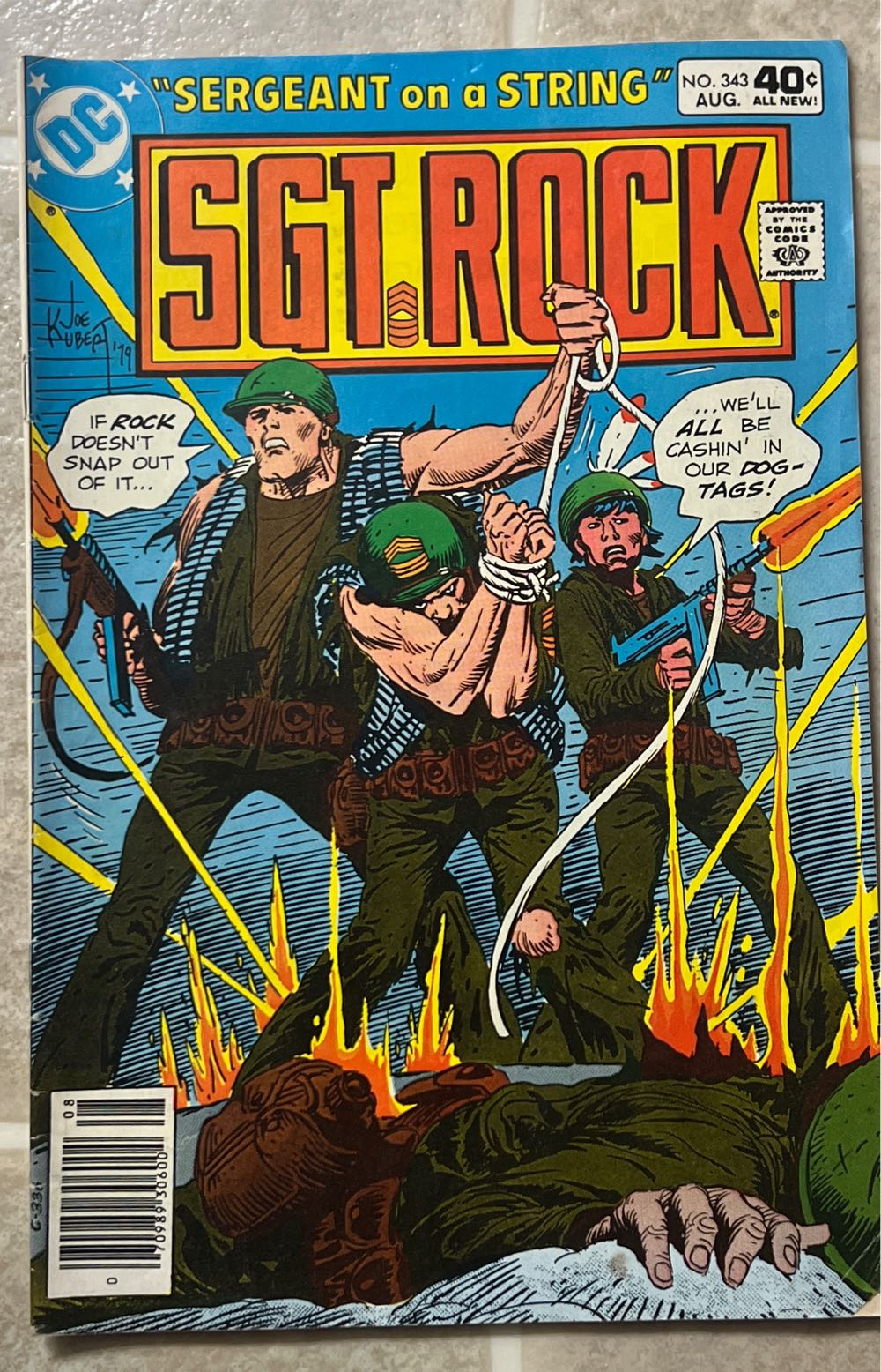 Sgt. Rock - DC (343 - Aug 1980) comic book collectible [Barcode 070989306004] - Main Image 3