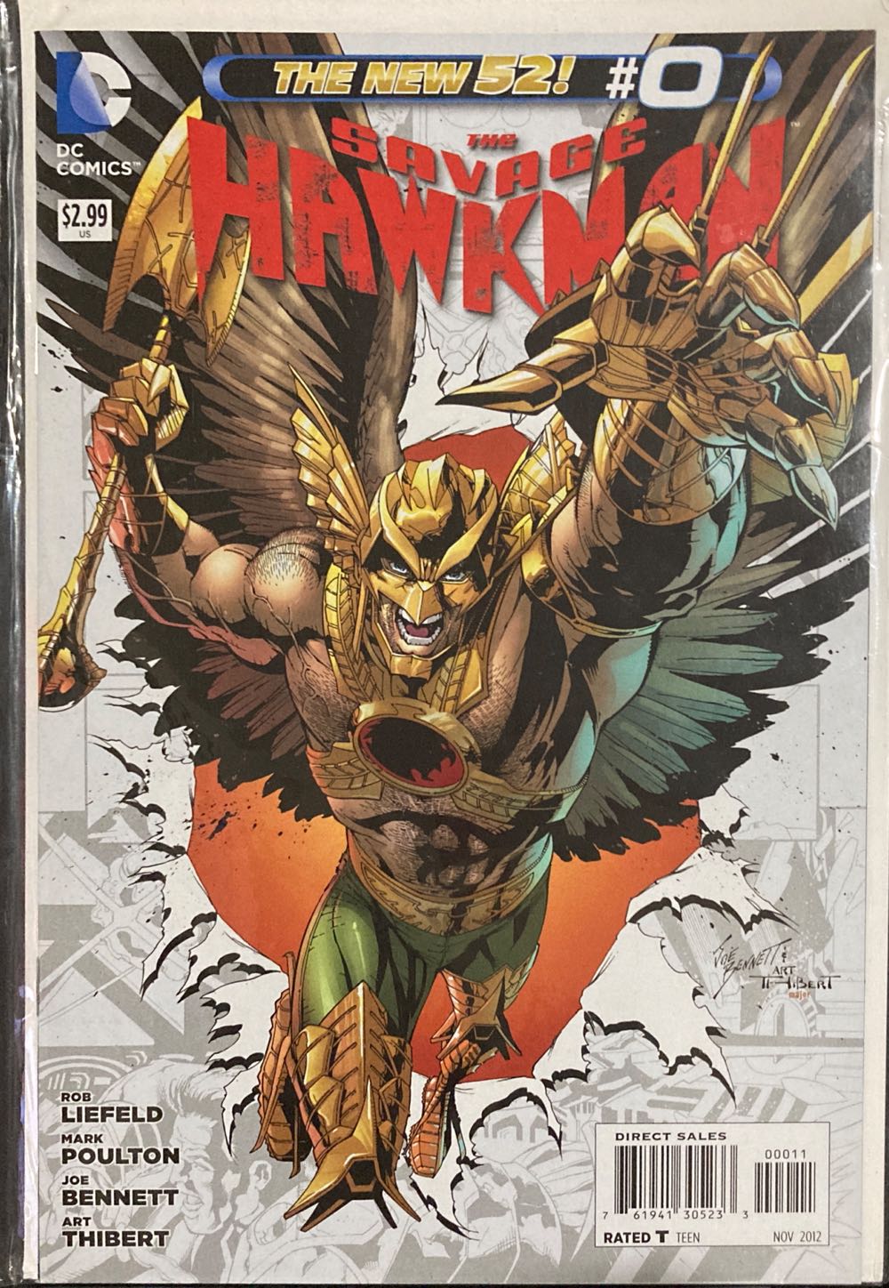 Savage Hawkman - DC Comics (0 - 11/2012) comic book collectible [Barcode 761941305233] - Main Image 2