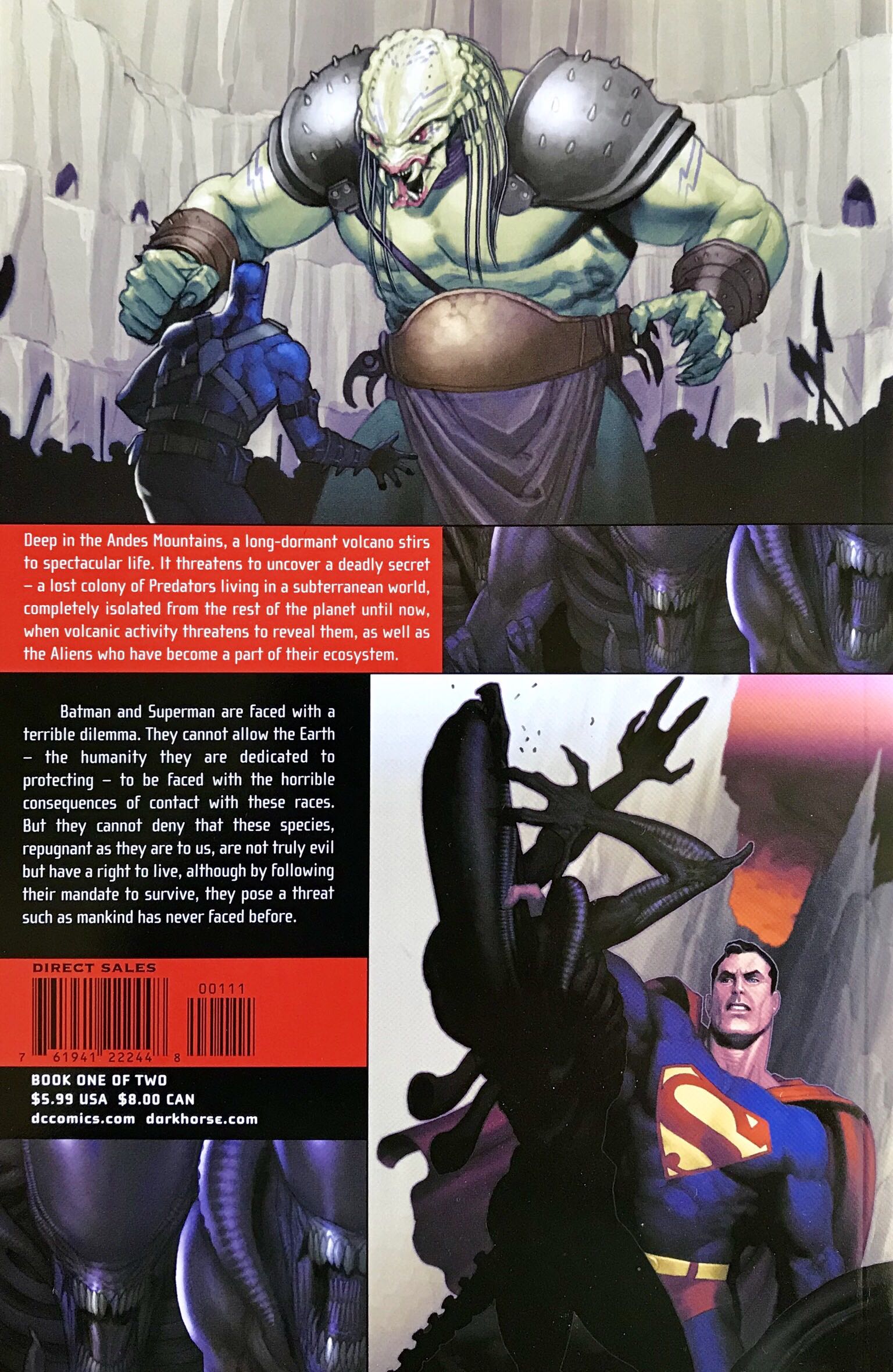 Superman and Batman VS. Aliens and Predator - Dark Horse (1 - Oct 2010) comic book collectible [Barcode 9782302014237] - Main Image 2