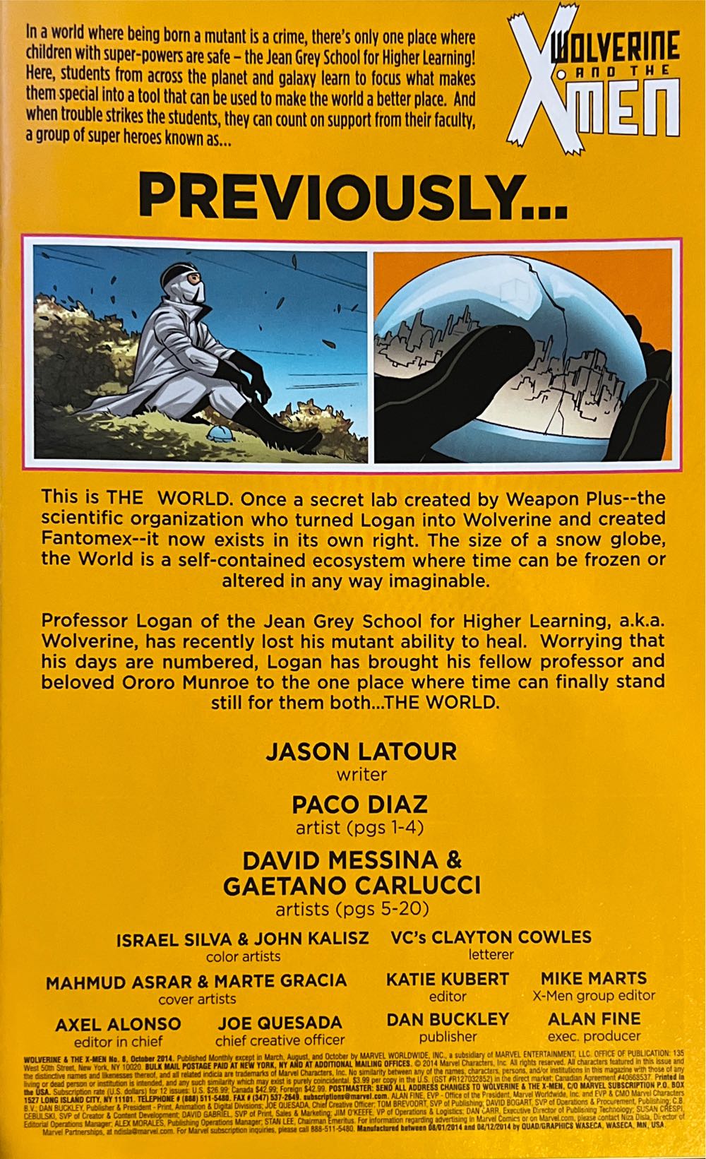 Wolverine And The X-Men - Marvel (8 - Oct 2014) comic book collectible [Barcode 75960607980300811] - Main Image 3