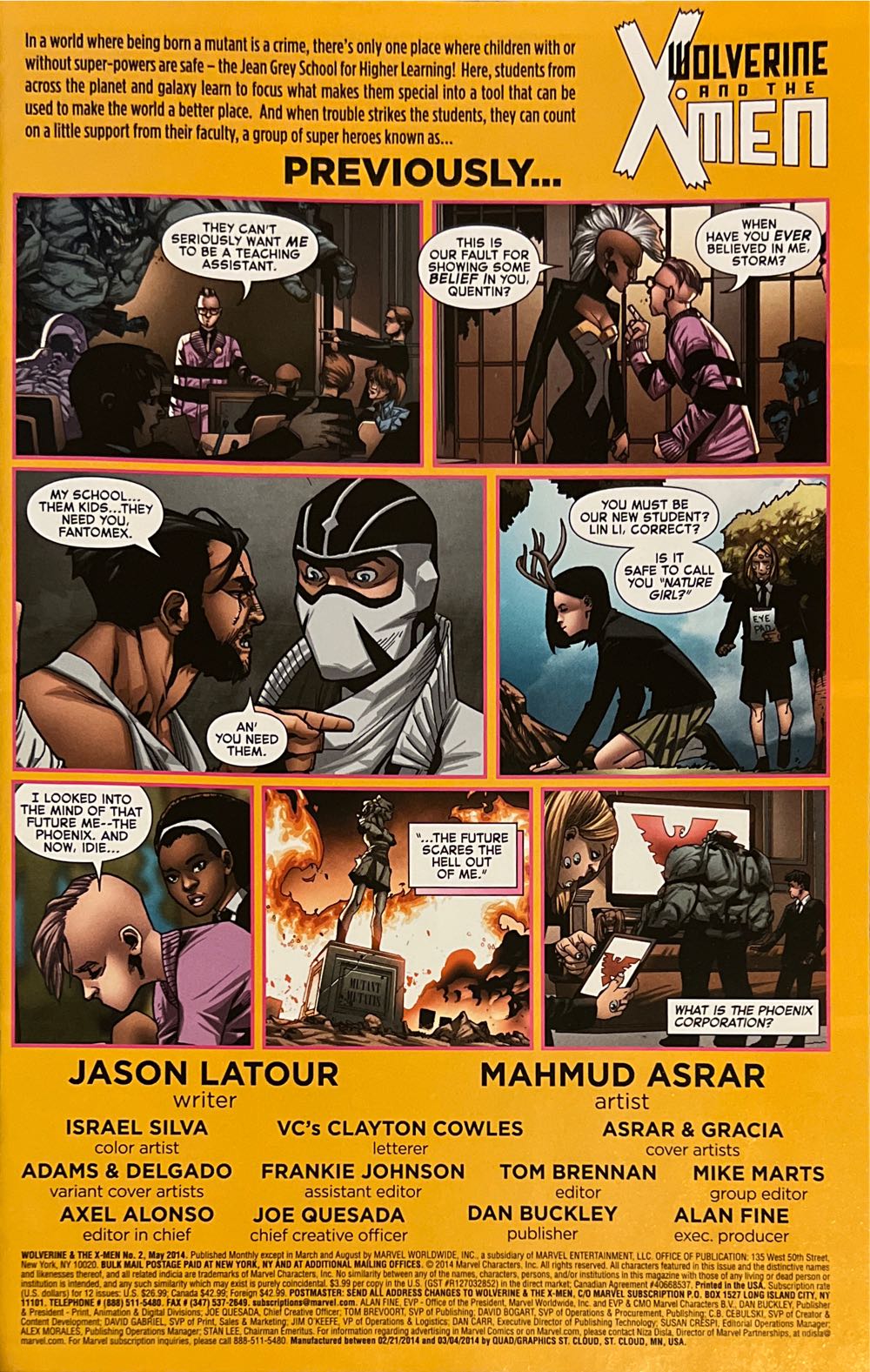 Wolverine And The X-Men - Marvel Comics (2 - May 2014) comic book collectible [Barcode 75960607980300211] - Main Image 3