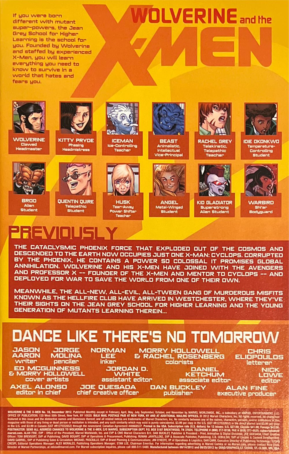 Wolverine And The X-Men - Marvel Comics (18 - Dec 2012) comic book collectible [Barcode 75960607566901811] - Main Image 3