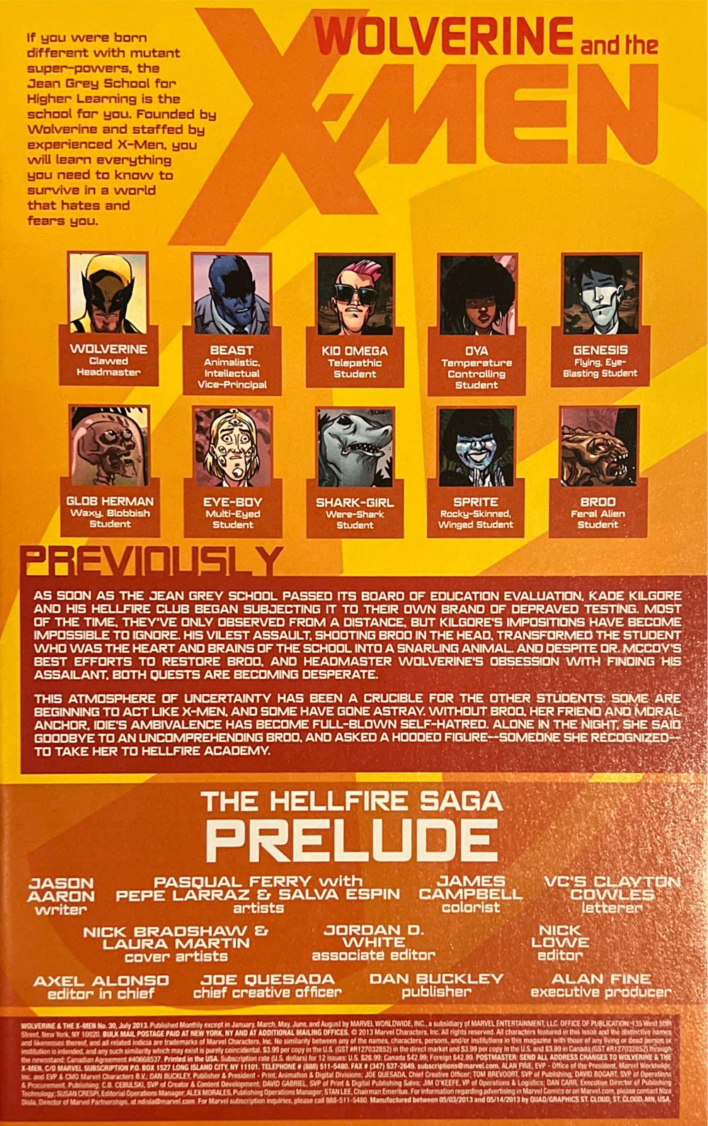 Wolverine And The X-Men - Marvel (30 - Aug 2013) comic book collectible [Barcode 75960607566903011] - Main Image 3