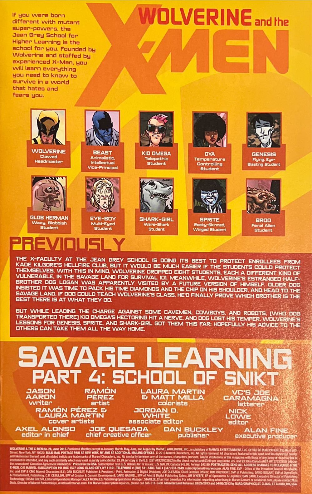 Wolverine and the X-Men (2011) - Marvel Comics (28 - 06/2013) comic book collectible [Barcode 75960607566902811] - Main Image 3