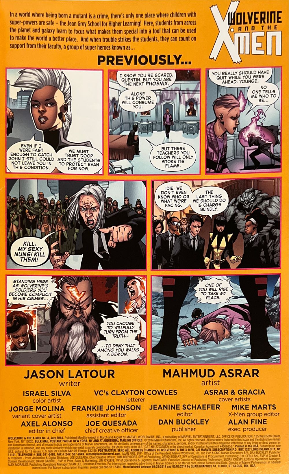 Wolverine And The X-Men - Marvel Comics (4 - Jul 2014) comic book collectible [Barcode 75960607980300411] - Main Image 3