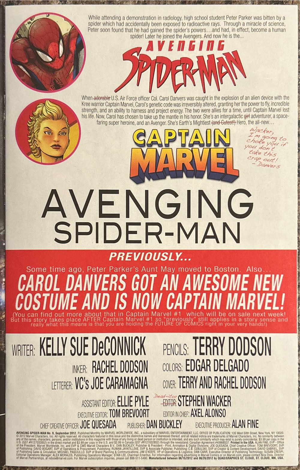 Avenging Spider-Man - Marvel Comics (9 - Jul 2012) comic book collectible [Barcode 75960607643700911] - Main Image 3