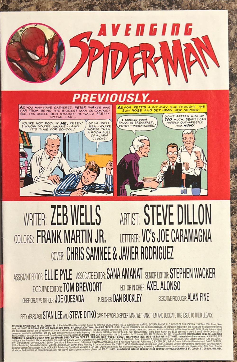 Avenging Spider-Man - Marvel Comcs (11 - Oct 2012) comic book collectible [Barcode 75960607643701111] - Main Image 3