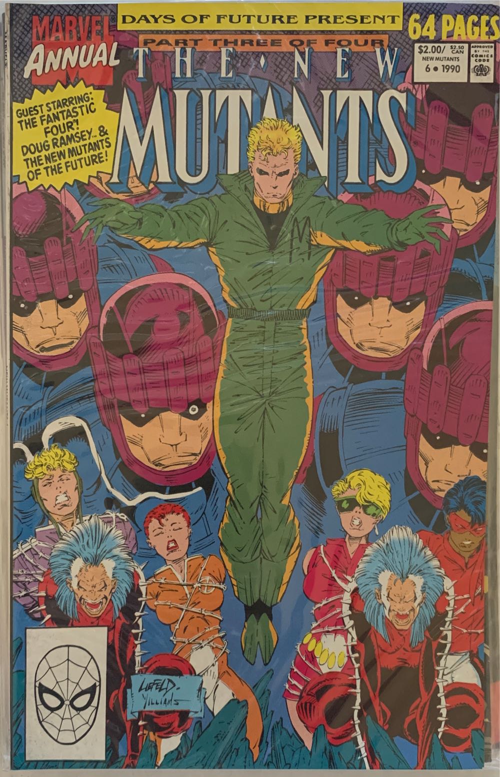 New Mutants Annual - Marvel (6 - Jun 1990) comic book collectible [Barcode 071486028260] - Main Image 2