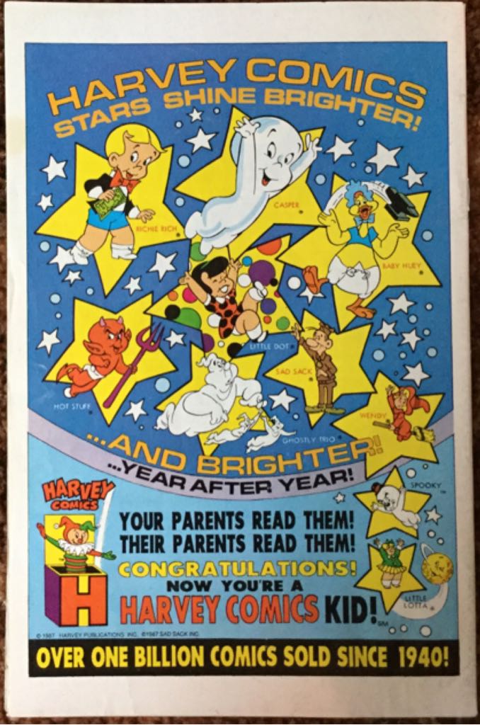Casper: The Friendly Ghost - Harvey Publications, Inc. (240 - 05/1988) comic book collectible [Barcode 071896460117] - Main Image 2