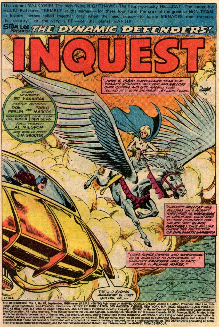 Defenders, The - Marvel (87 - Sep 1980) comic book collectible - Main Image 4