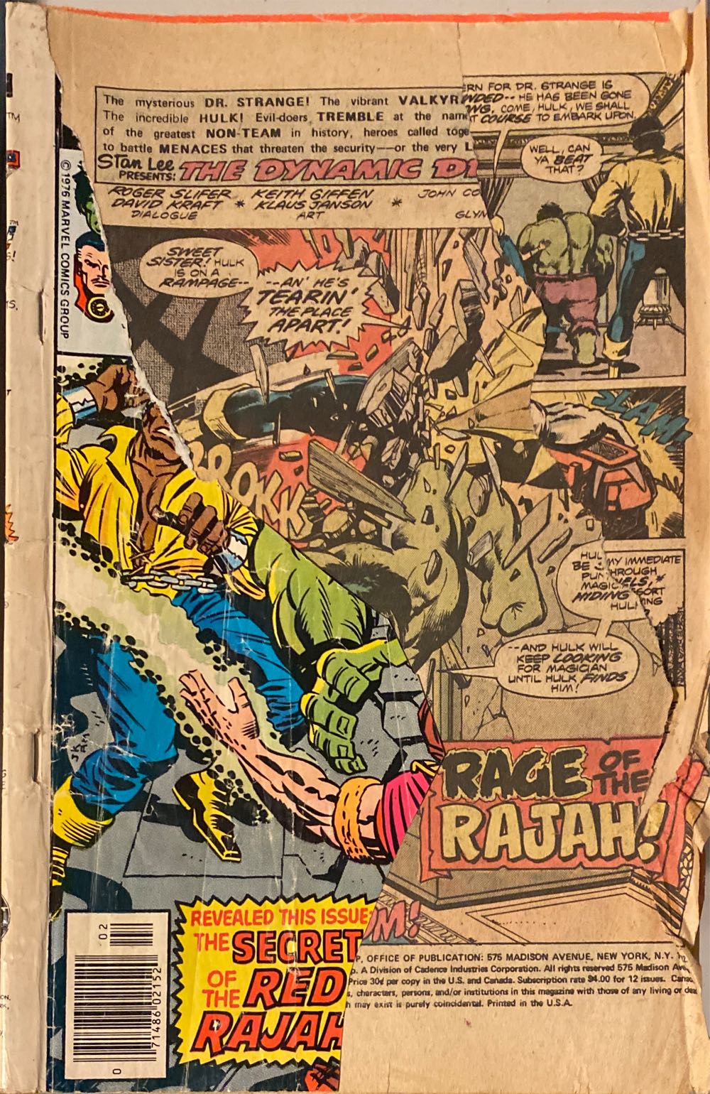 The Defenders - Marvel (44 - Feb 1977) comic book collectible [Barcode 071486021520] - Main Image 2