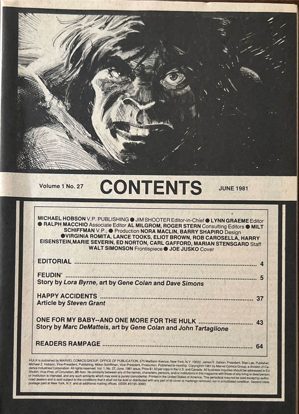 The Hulk! - Marvel Magazine Group (27 - Jun 1981) comic book collectible [Barcode 071486024439] - Main Image 4