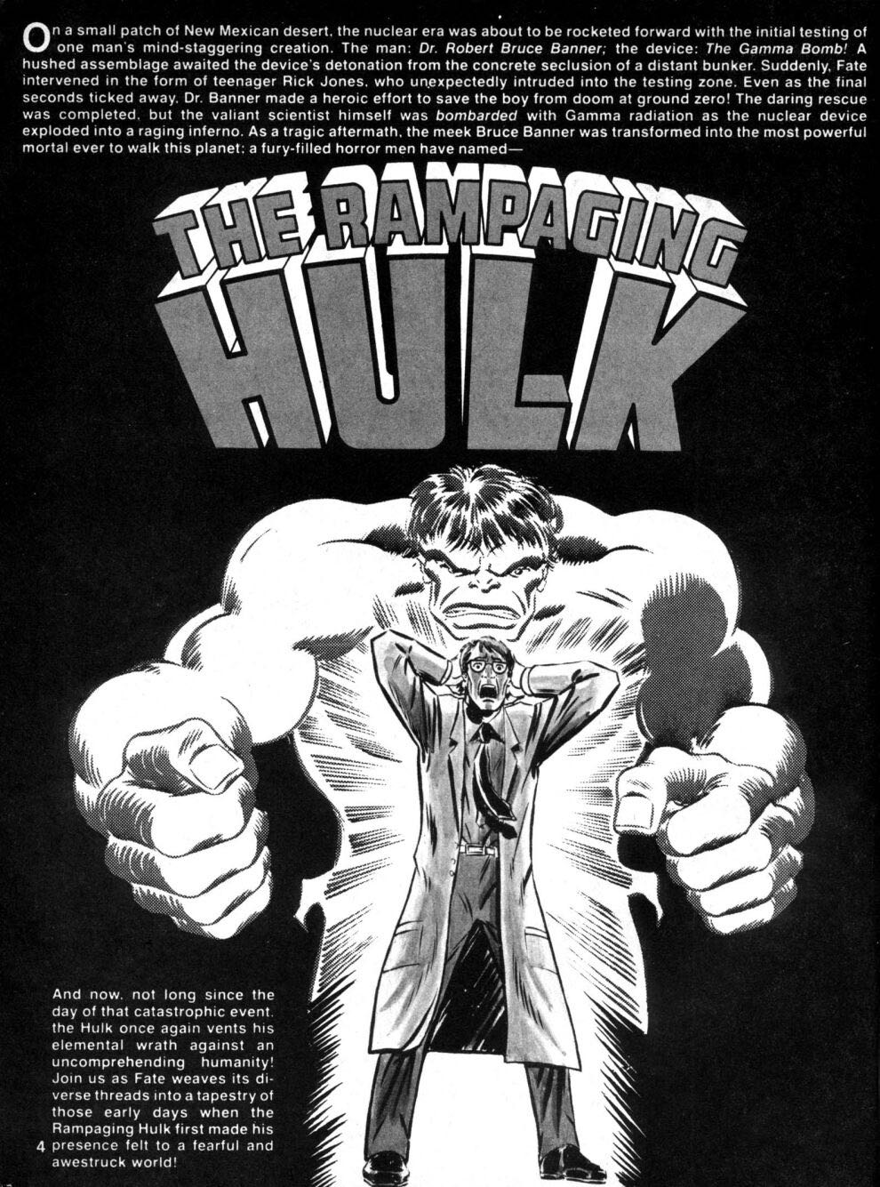 Rampaging Hulk, The - A Marvel Magazine (4 - Aug 1977) comic book collectible [Barcode 071486024439] - Main Image 4