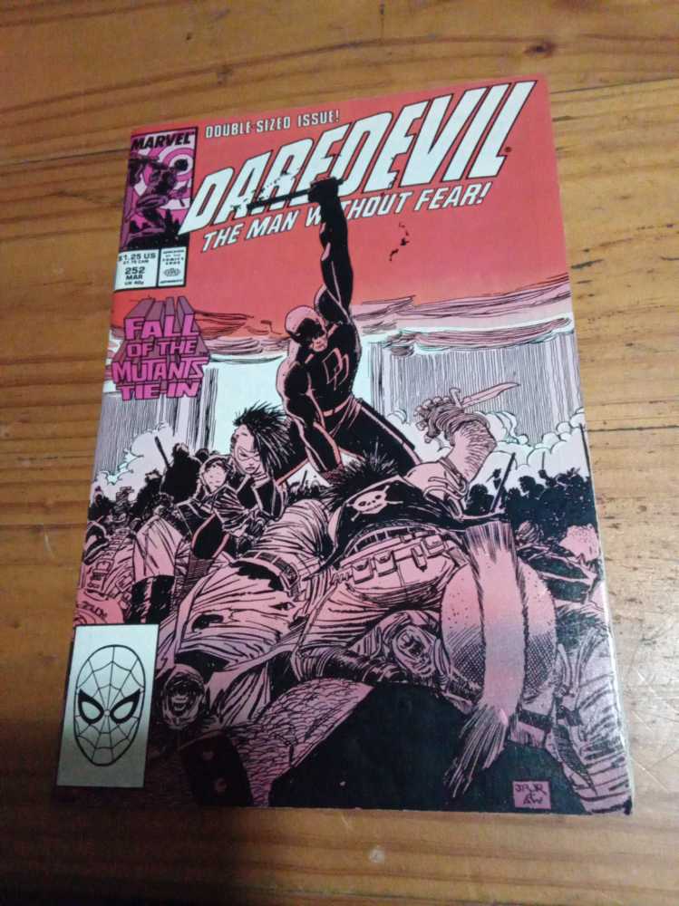 Daredevil The Man Without Fear! - Marvel Comics A New World Company (252 - Mar 1988) comic book collectible [Barcode 000000000] - Main Image 2
