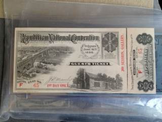 1896 REPUBLICAN NATIONAL CONVENTION  currency collectible - Main Image 1
