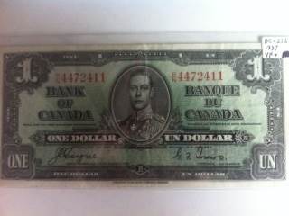 1937 $1 - Canada currency collectible - Main Image 1