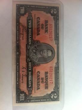 1937 $2 - Canada currency collectible - Main Image 1