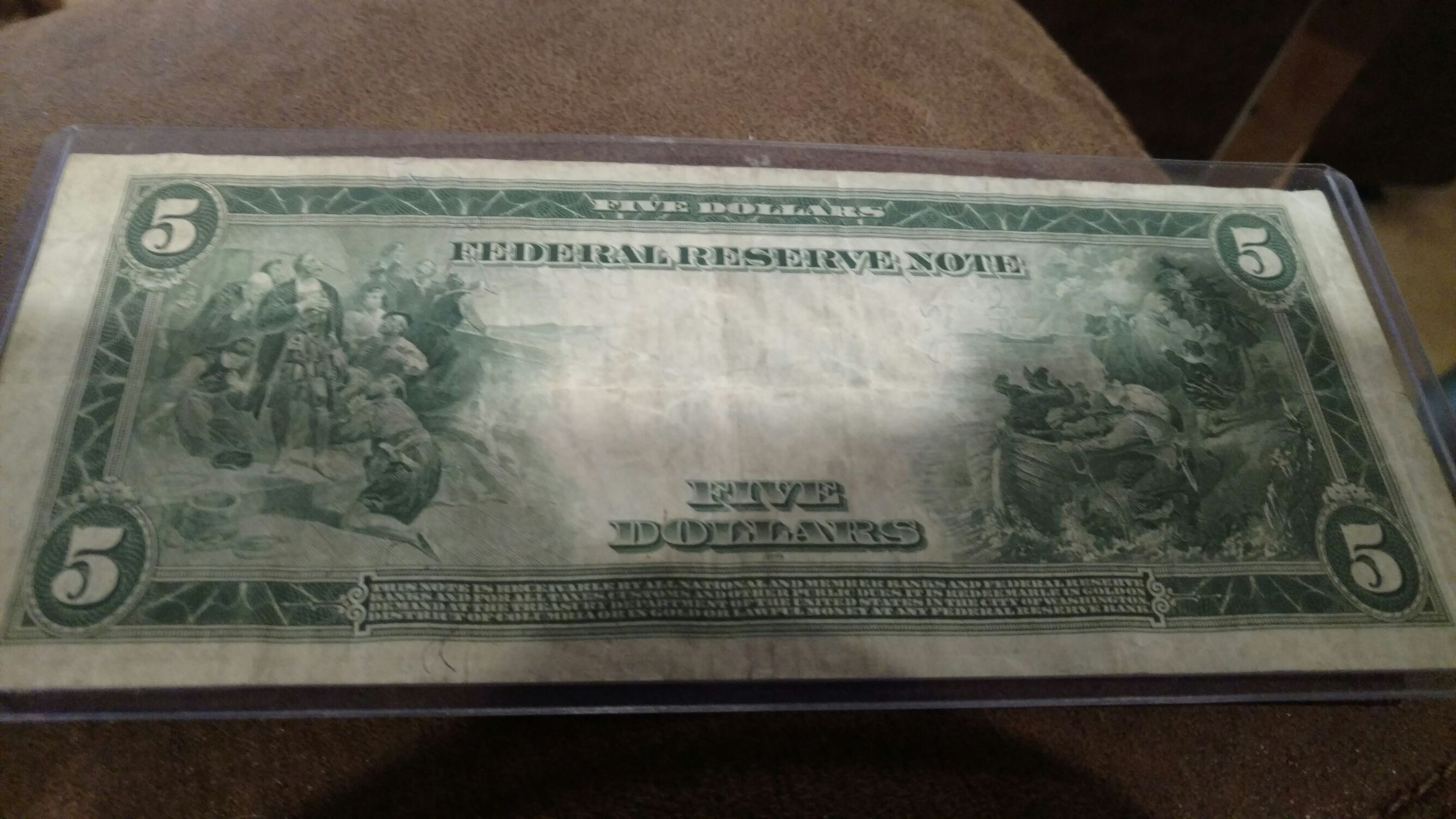 Federal Reserve 1914 $5 - United States currency collectible - Main Image 2
