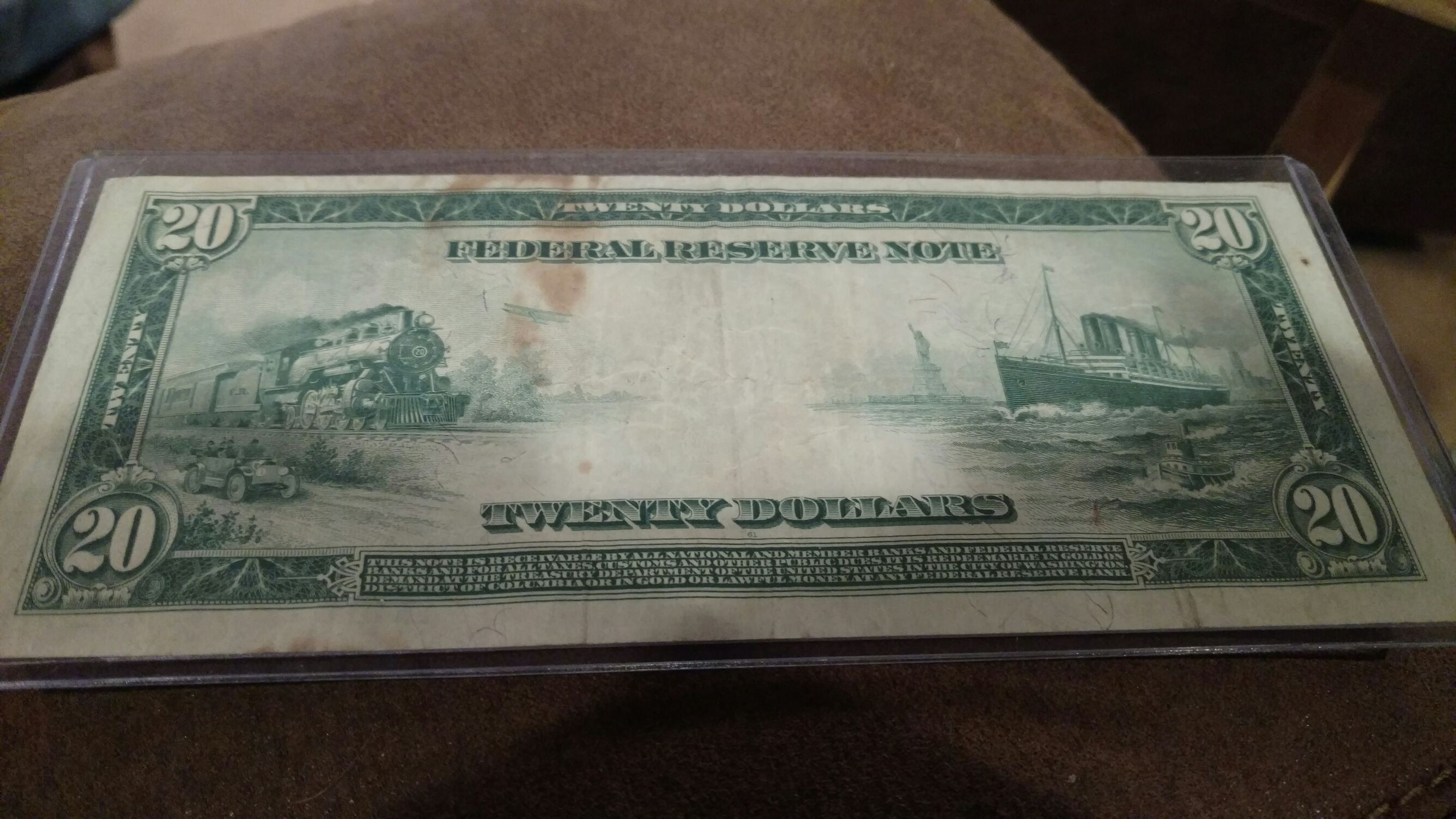 Federal Reserve 1914 $20 - United States currency collectible - Main Image 2