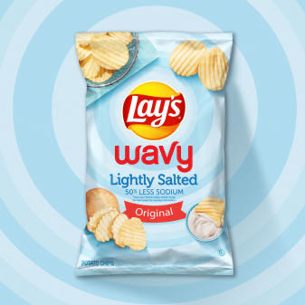 Lay’s Wavy Lightly Salted 50% Less Sodium