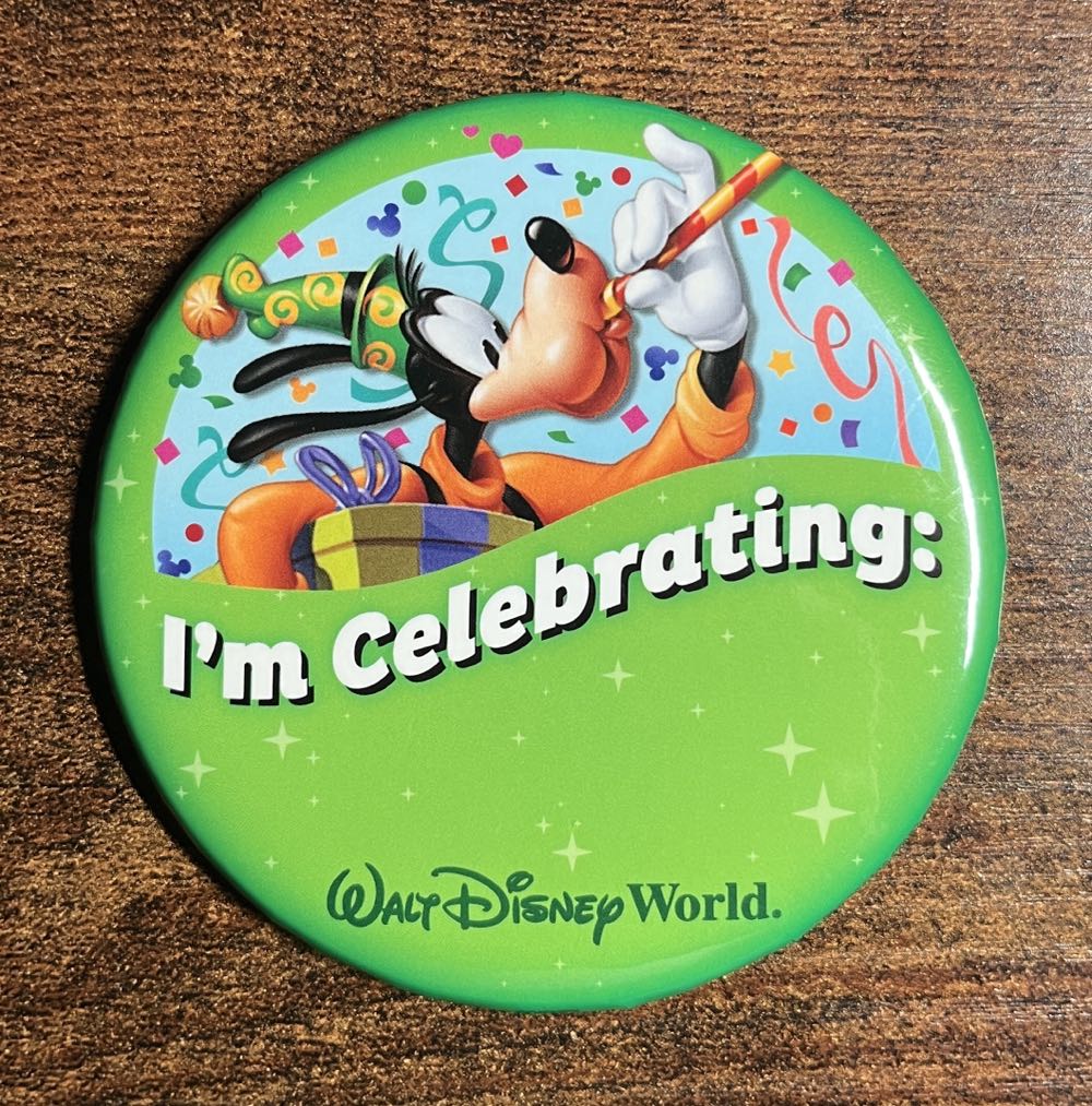Walt Disney World I’m Celebrating Button