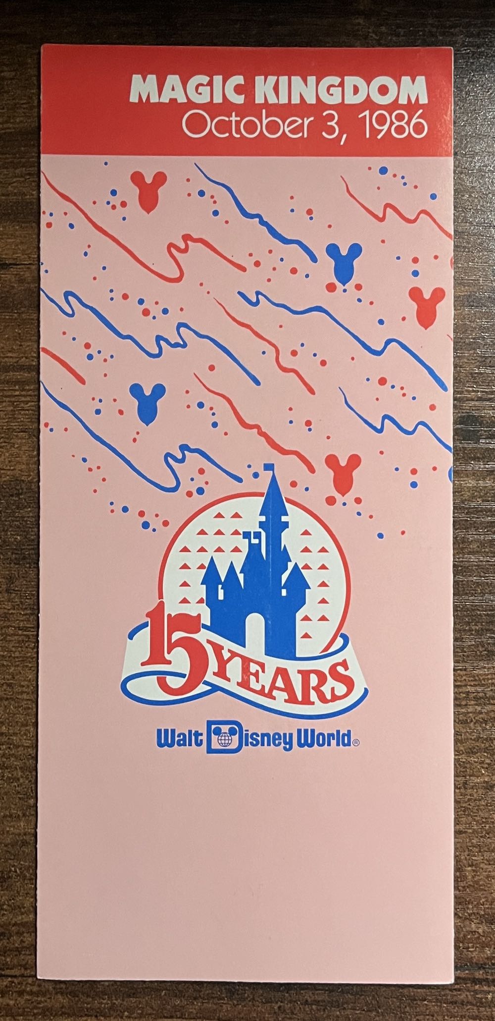 Magic Kingdom 15th Anniversary Map